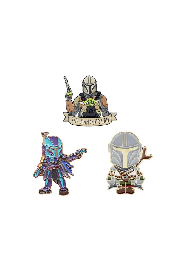 3pcs-set 3Pcs/Set Science Fiction Movie Character Enamel Brooch Cute Cartoon Backpack Lapel M