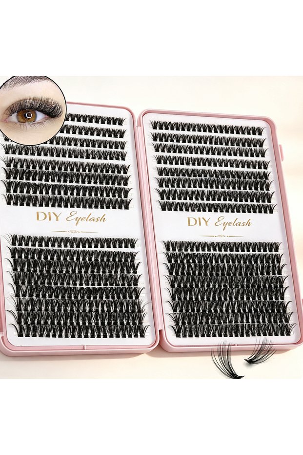 Model 1 Individual Lashes Cluster Lashes Natural Look Mixed Tray DIY Eyelash Volume Lash Clusters Ey