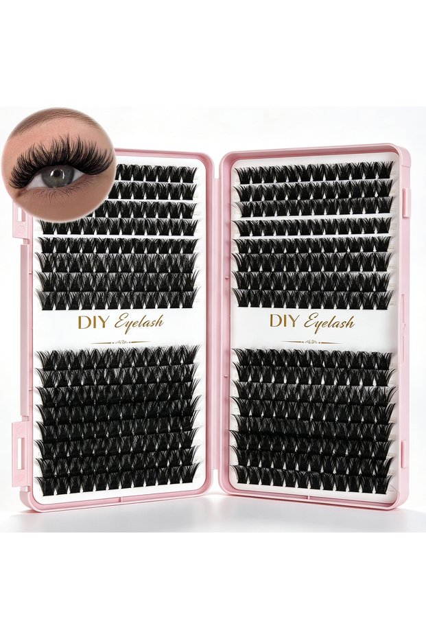 MIX Model1 DIY Fluffy Individual Eyelash Clusters Lash Book D Curl Mixed Length Segmented False Lash