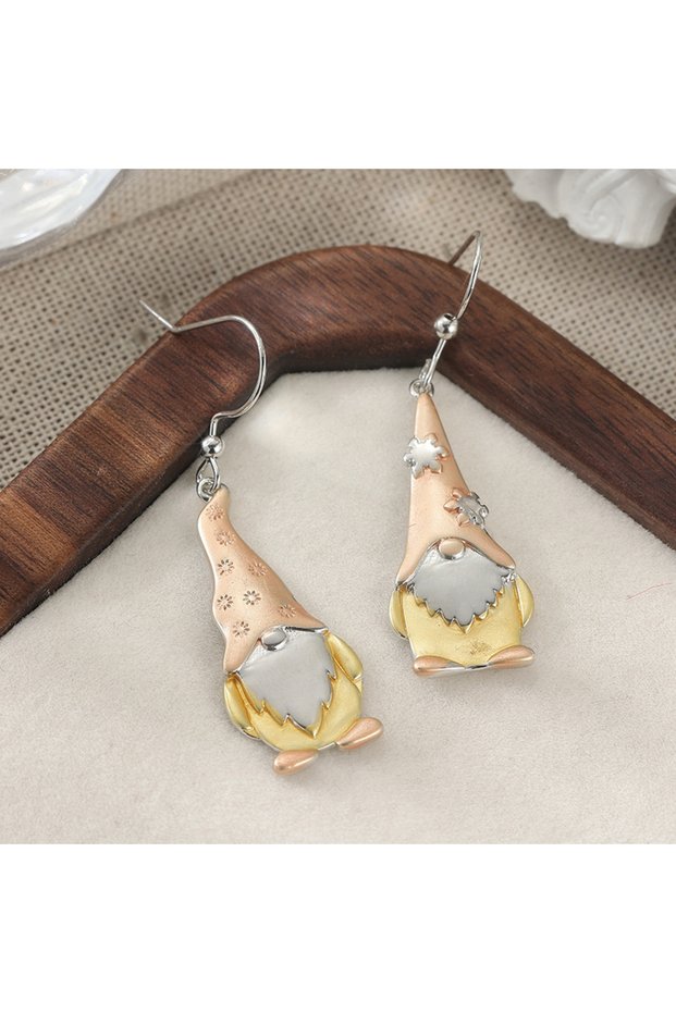 MULTI A770 Vintage Delicate Handmade Christmas Santa Claus Design Hook Earings for Women Fashion Cre