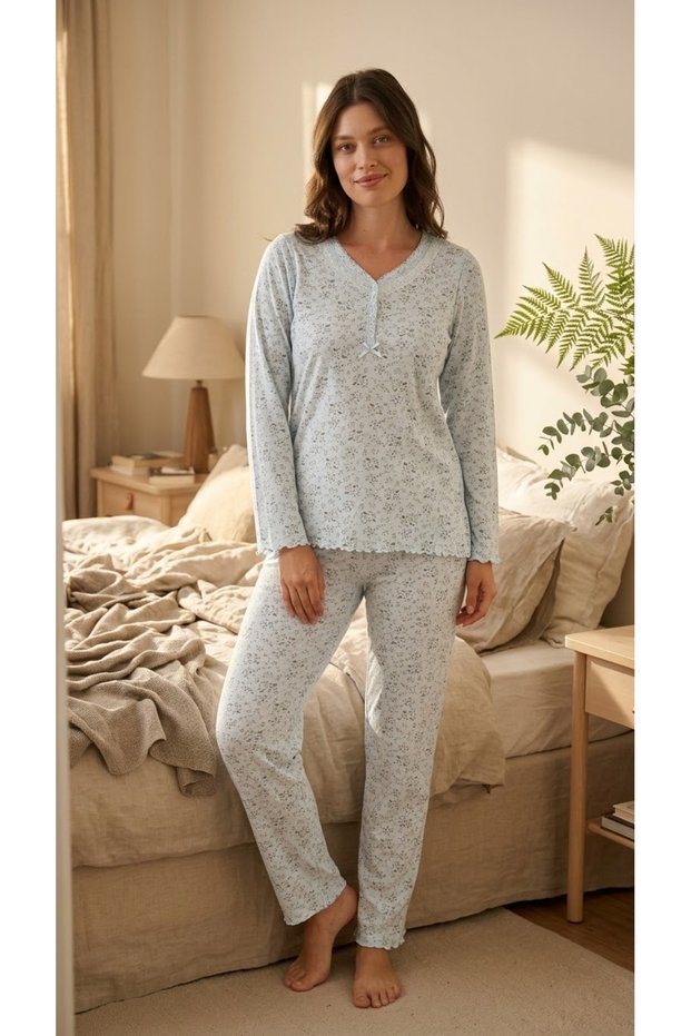 Angelique 100% Cotton Long-Sleeve Women's Pajama Set 40115-117