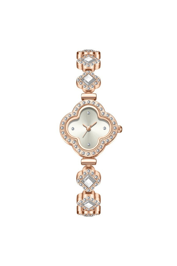 white Fashion Clover Bracelet Quartz Watch Emerald Women's Watch