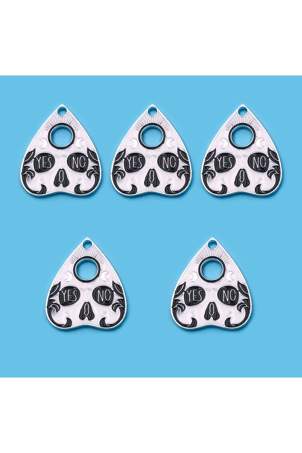 18083-5pcs 5/8pcs/pack Black Tarot Charms Ouijas Board Charms Cat Charm Sun Enamel Alloy Pendant For