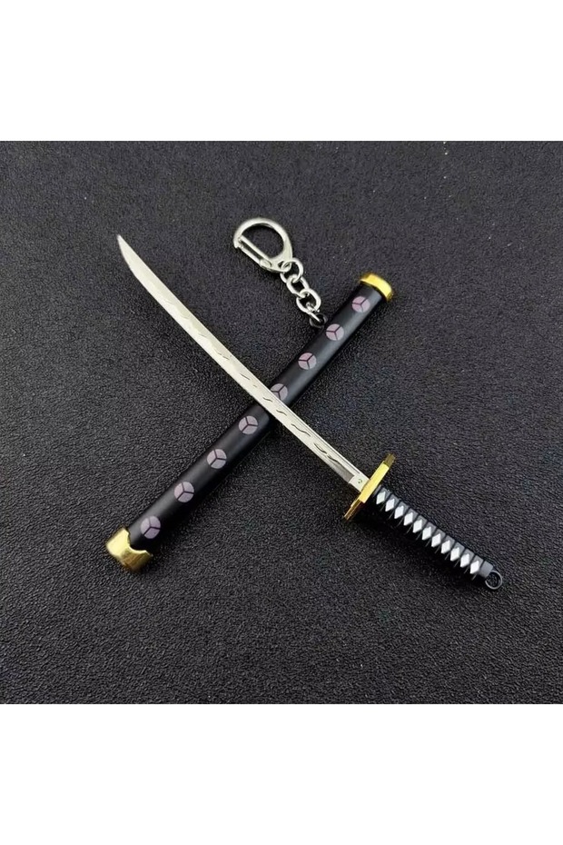 Pink Mini Samurai Sword Keychain Anime Scabbard Key Ring Katana Buckle Key Chain for Men Women Cospl