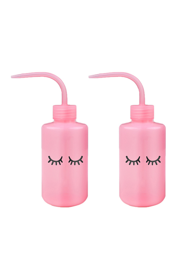 11-2pcs 250ml Lash Logo Falsh Eyelash Cleaning Bottle Curved Spout Cleaner Watering Can Eyebrow Remo