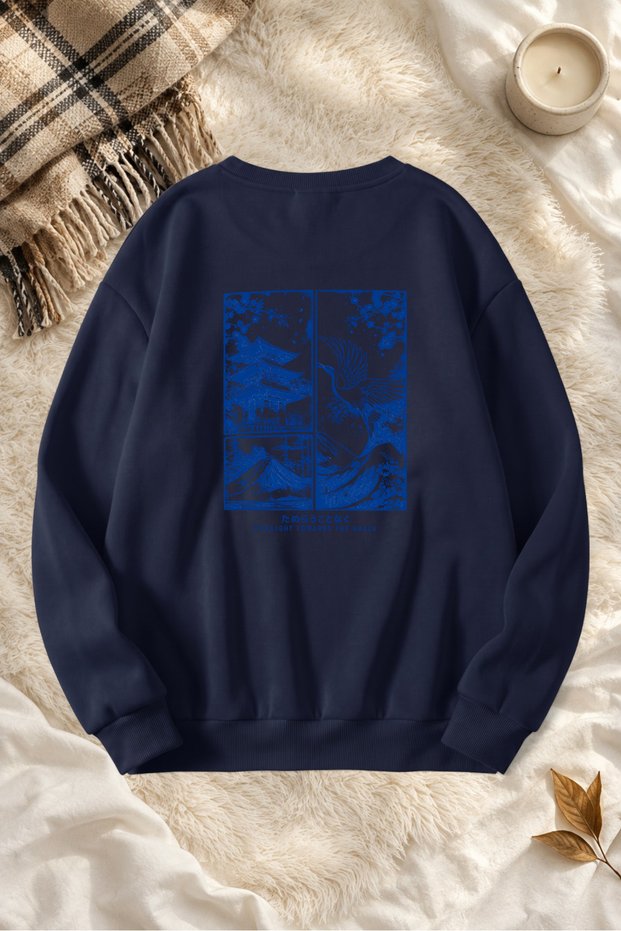 Unisex Printed Crew Neck Sweatshirt