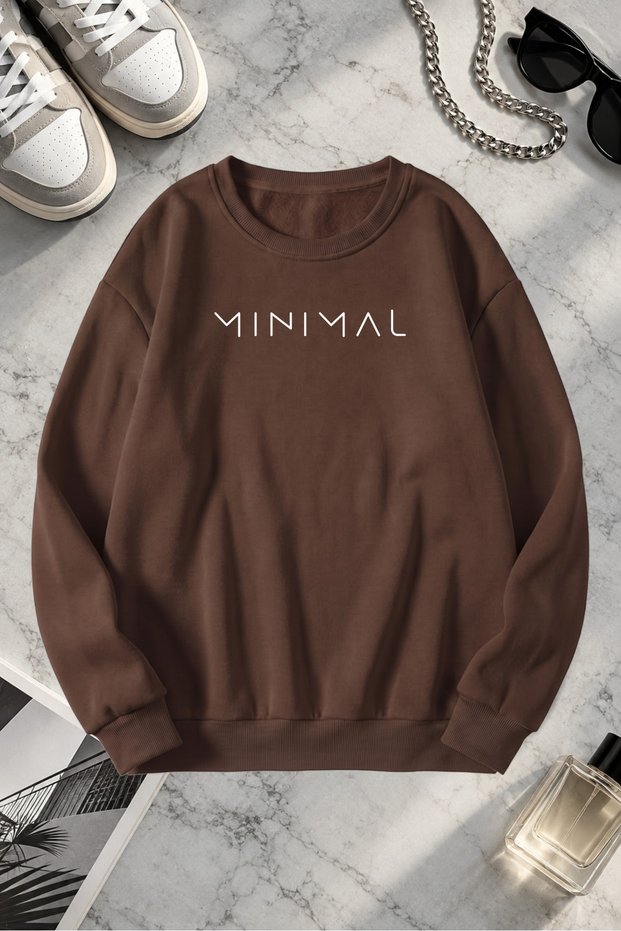 Unisex Printed Crew Neck Sweatshirt
