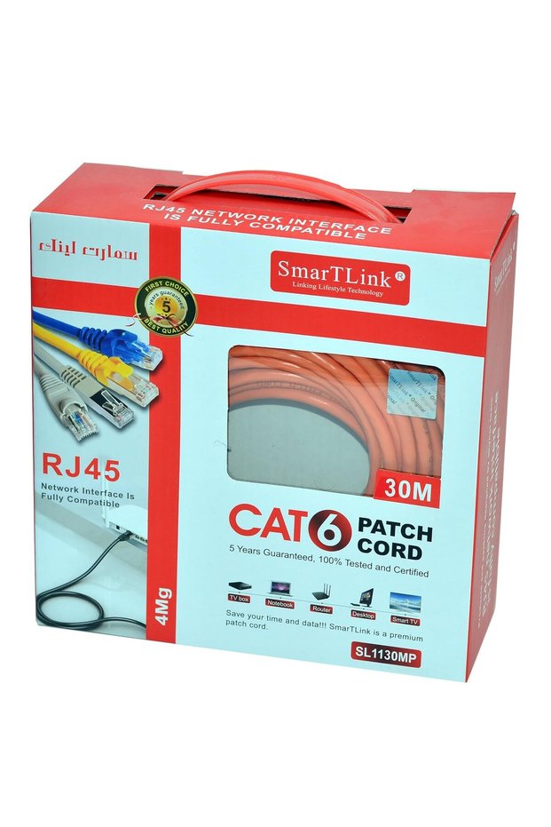 كابل شبكة CAT6 عالي الجودة (30 متر)