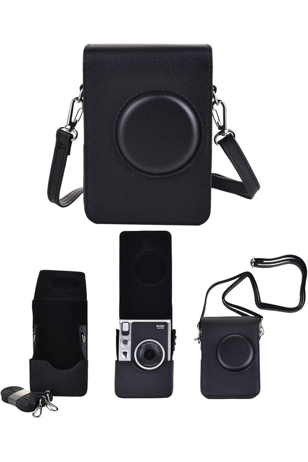 Case for Instax Mini EVO - Stylish PU Leather Camera Bag with Adjustable Strap - Durable & Classic D