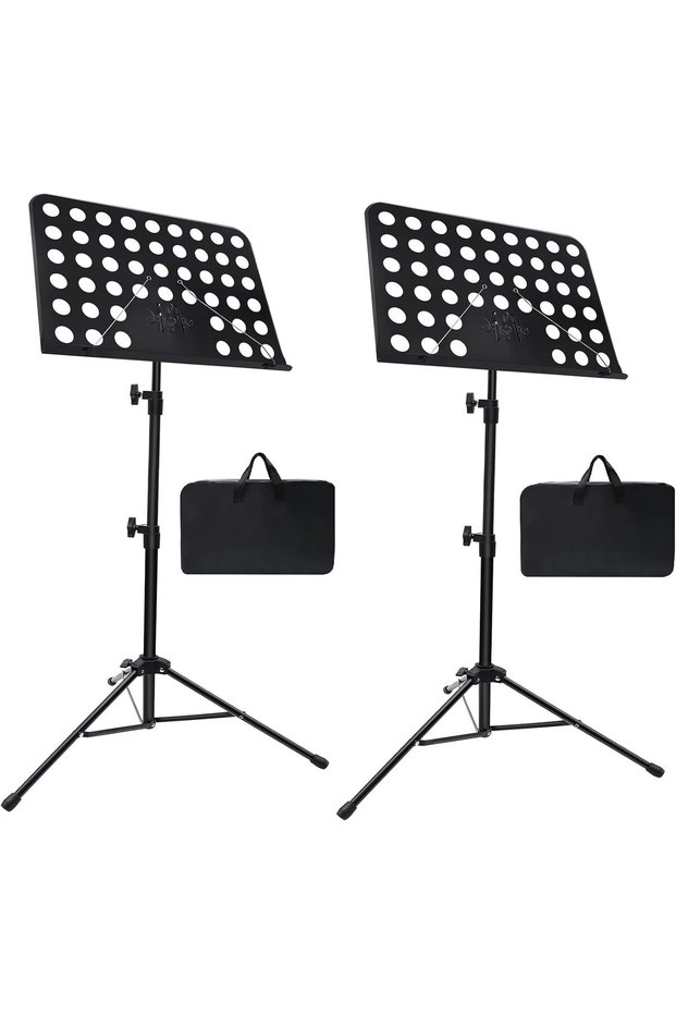 2 Pack Adjustable Music Stand with Carrying Bag