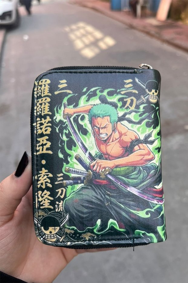 Black One Piece Roronoa Zoro Anime Unisex Wallet