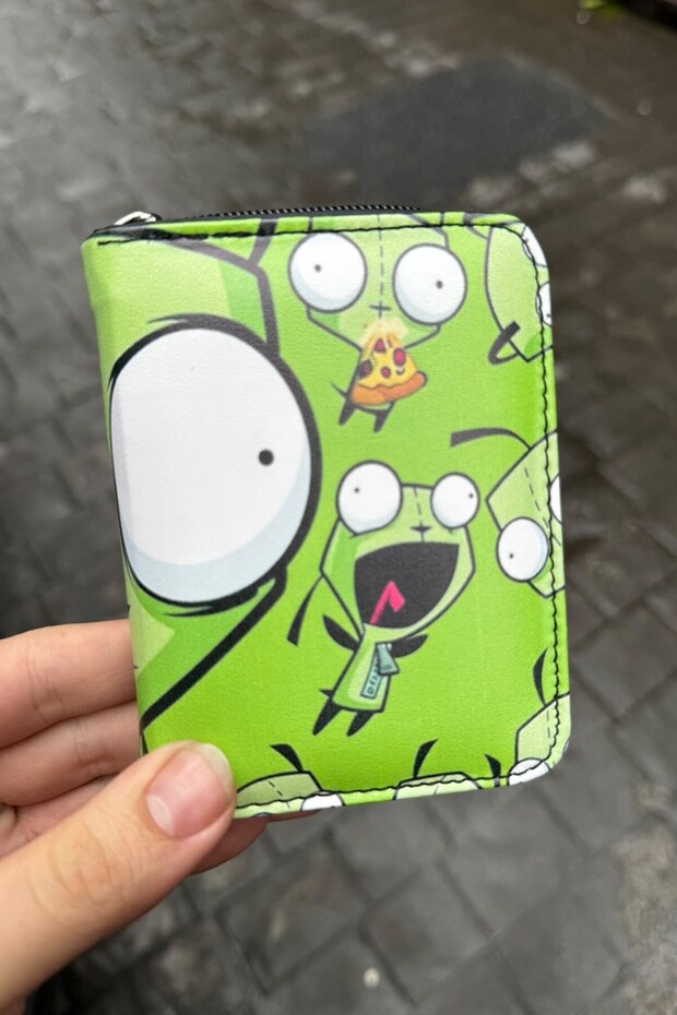 Green Blue Invader Zim Gir Unisex Wallet