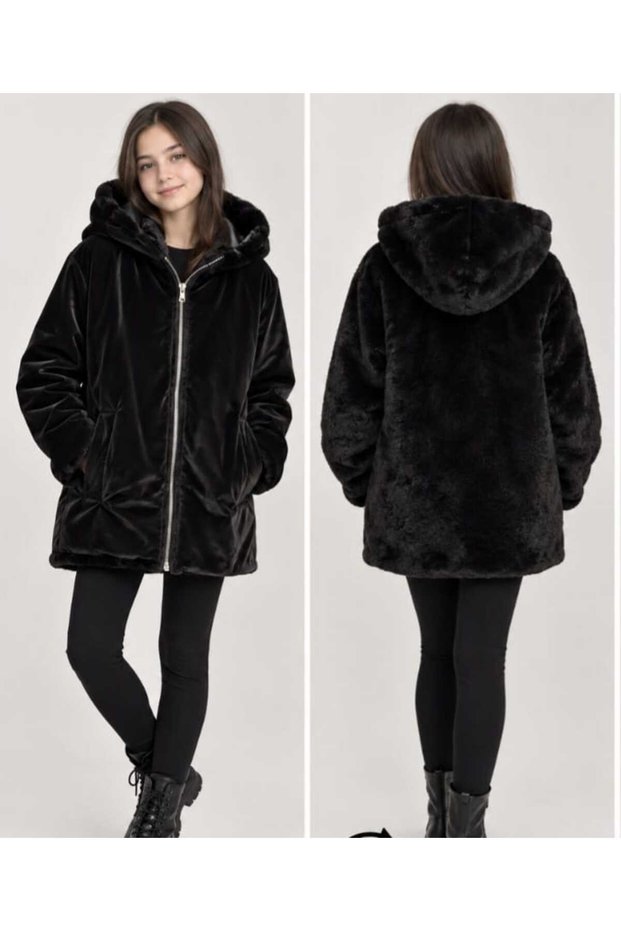Girls' Seasonal Reversible Coat 26Kesc6014