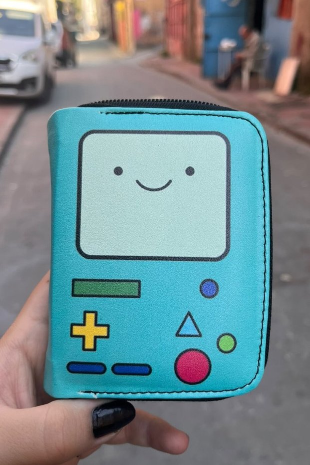 Blue Adventure Time Bmo Body Unisex Wallet