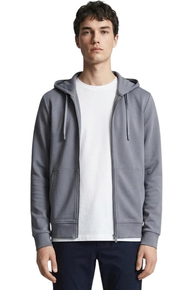 Men's Doubleface Hooded Zipper Sweatshirt Axis
