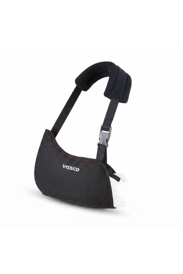 VISSCO XL Shoulder Immobilizer Arm Sling with Thumb Holder Adjustable Shoulder Support Brace for Fracture Recovery Post Surgery Care