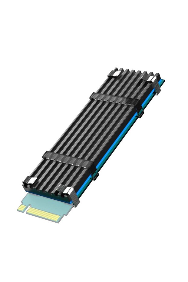 مشتت حراري M.2 SSD لـ 2280 NVMe/SATA SSD، منخفض الارتفاع