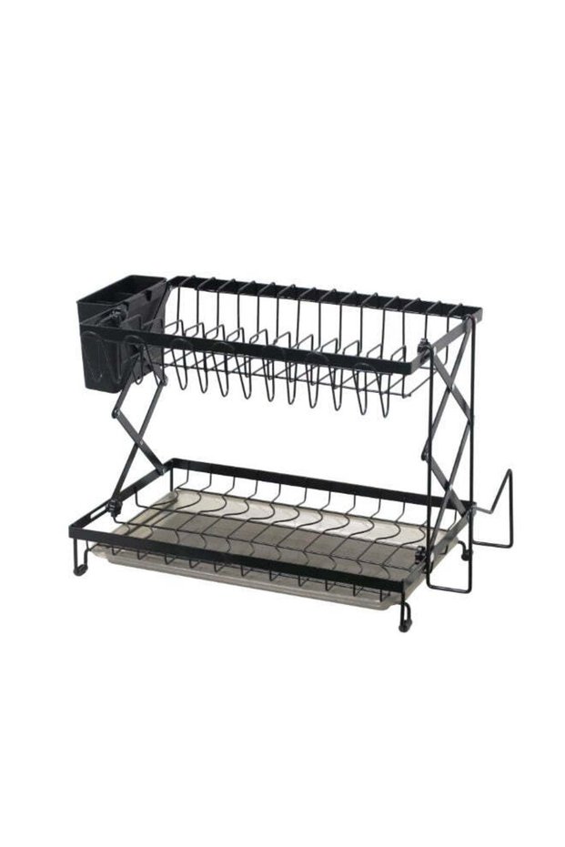 2 Tier Dish Drying Rack, Perfect for Kitchen and Organizing.