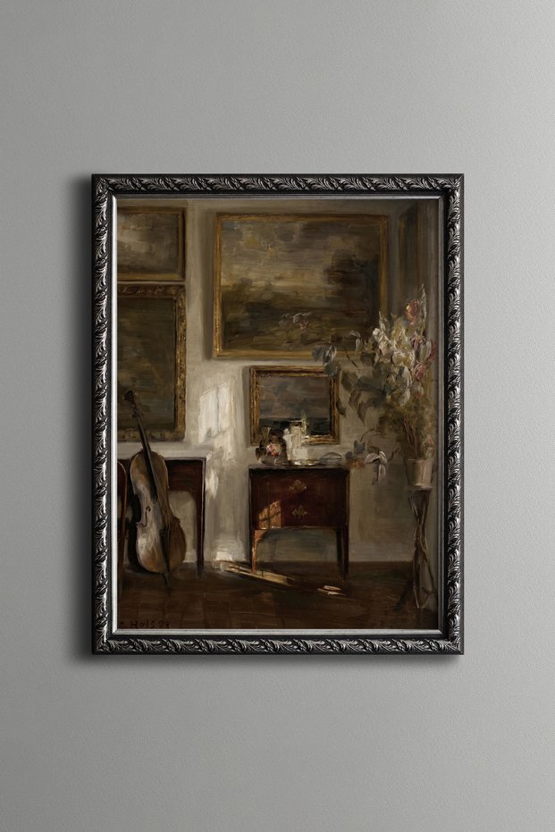 Classical Room Decorated with Paintings - Vintage Patterned Painting - Fine Model