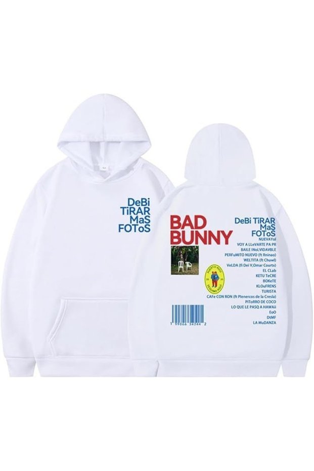 Bad Bunny Printed Cotton 3 Thread Threaded Oversize Sweatshirt