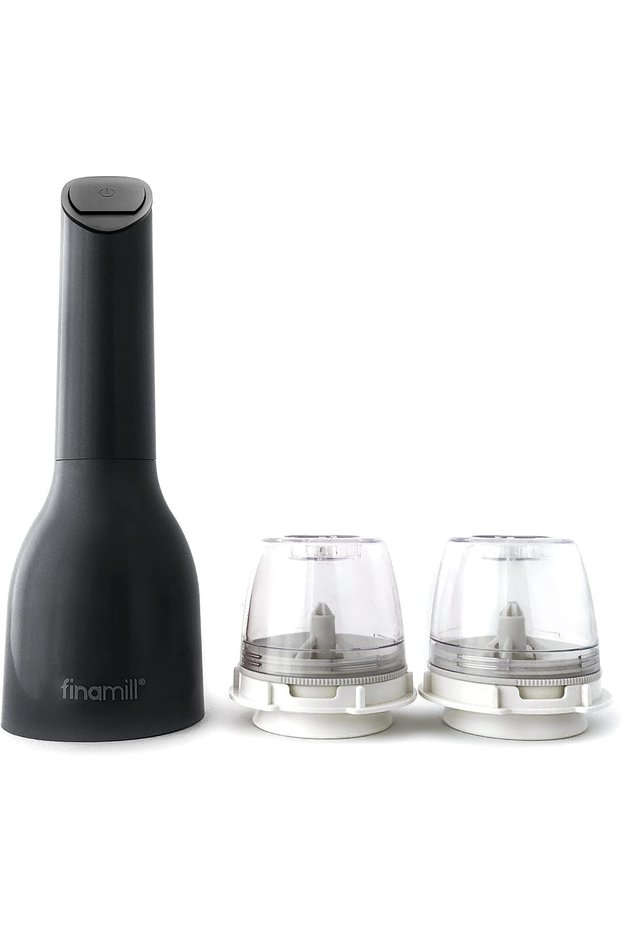 Award-Winning Battery Salt & Pepper Grinder Set - Adjustable, Ceramic Elements, LED Light, 2 Quick-C