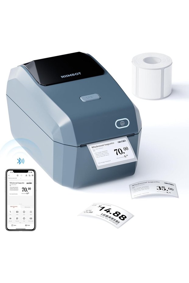K3 Label Printer, 3 Inch Label Maker with High-Speed, Bluetooth and USB Connection, Support Smartphone & PC, Thermal Label Maker for Small Business and Home Office