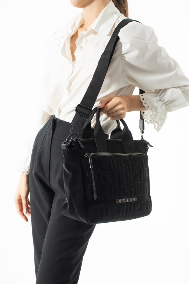 Soft Touch Premium Gummy Fabric, Women's Shoulder Bag - Model: (D&L-14-20A)