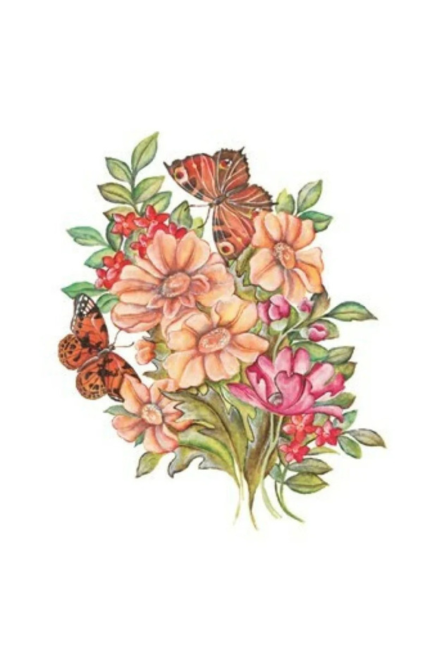 T05 Svetlana Zhurkina 17X25 cm Easy Transfer (Ready Transfer Paper with Floral Pattern)