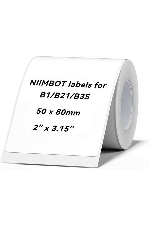 Label Maker Tape, 1.57" x 2.36" (40×60mm) Waterproof Sticker Paper Shipping Labeling Replacement with Self-Adhesive for B21 and B3S,1 Roll of 125 (White)