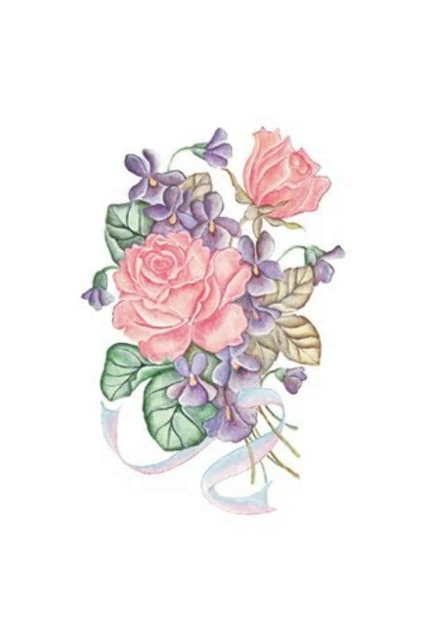 T206 Svetlana Zhurkina 25X35 cm Easy Transfer (Ready Transfer Paper with Floral Pattern)
