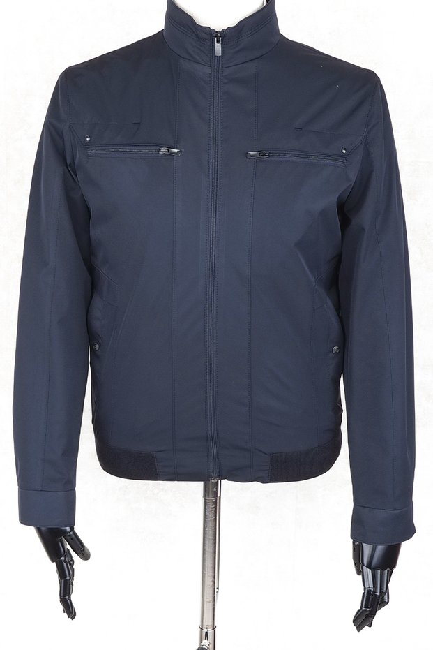 Slimfit Navy Blue Summer Thin Coat with Elastic Waist