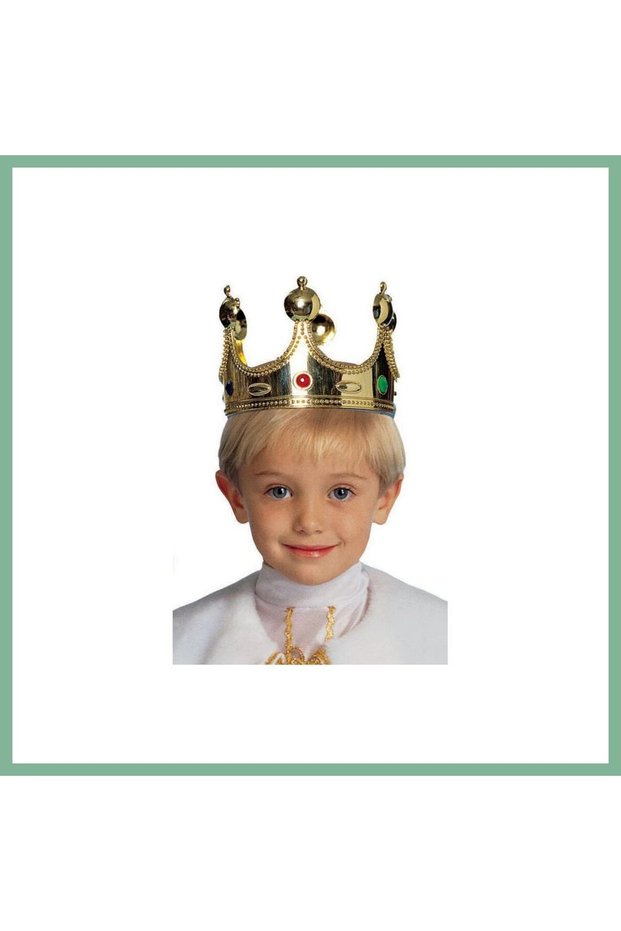 Plastic King Crown Gold Color Kids Size Bsk2026
