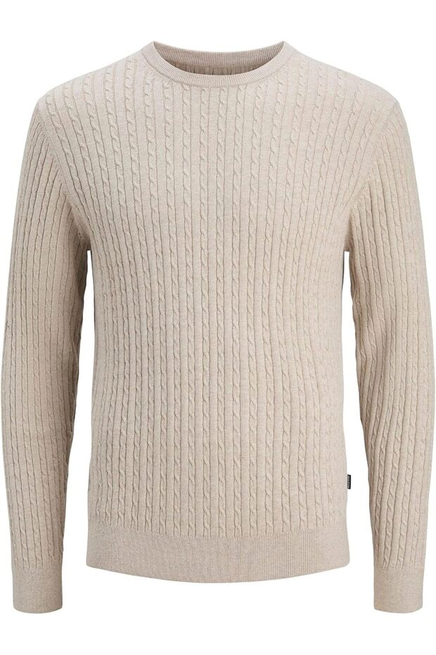 mens JJEEMIL KNIT CABLE CREW NECK NOOS Pullover