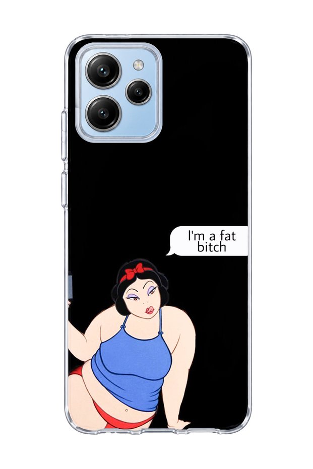 Poco M6 Pro 5g Compatible Funny Princess Black Printed Transparent Phone Case