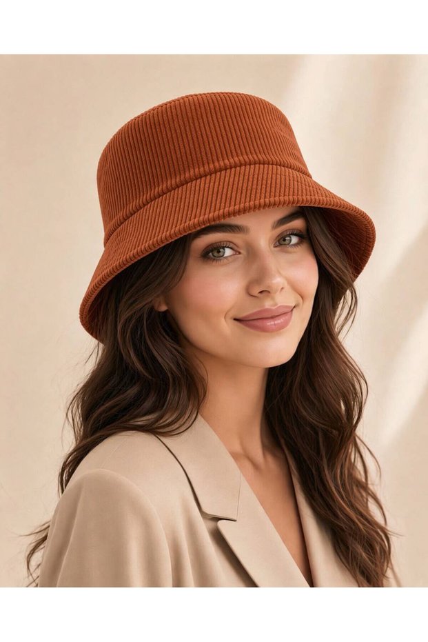 Winter Velvet Bucket Thick Hat Tile 53-57 cm