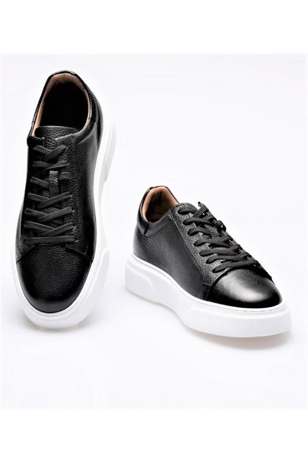 2501 Footcap 38/47 Men's Genuine Leather High Sole Premium Sneaker Shoes