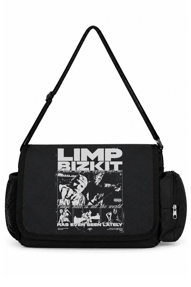 Limp Bizkit Rock Metal Music Band Printed School, Sports, Office Multi-Purpose Messenger Bag