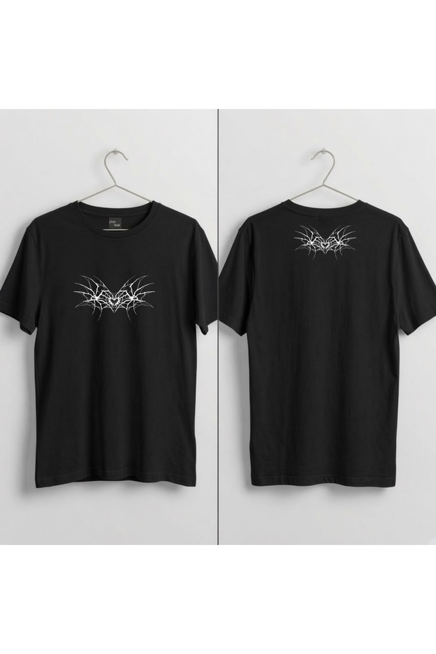 Black Metal Printed 100% Cotton Crew Neck T-Shirt