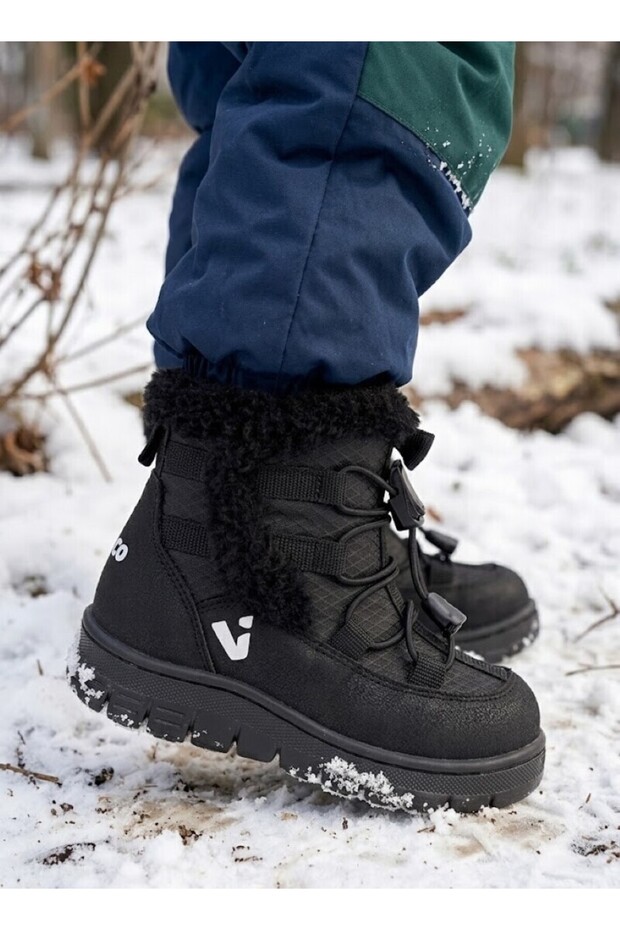 Outdoor winter baby kids casual boots black