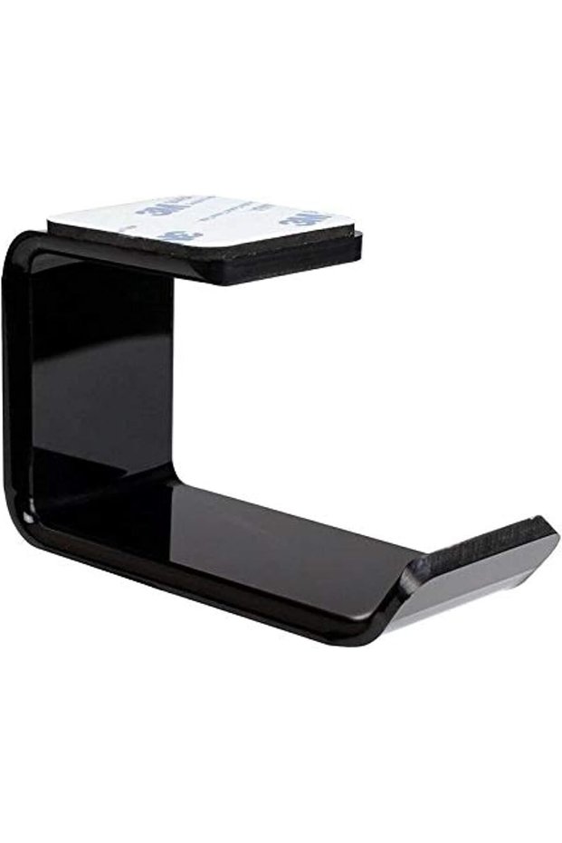Headphone Holder with Adhesive L Shape Bracket - Black