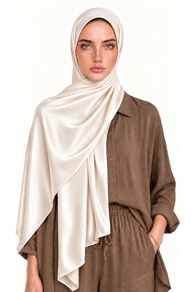 Flowy Sandy Shawl - Cream