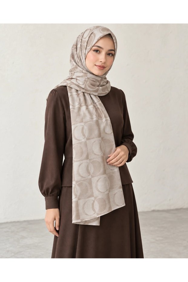 Round Pattern Organic Cotton Shawl