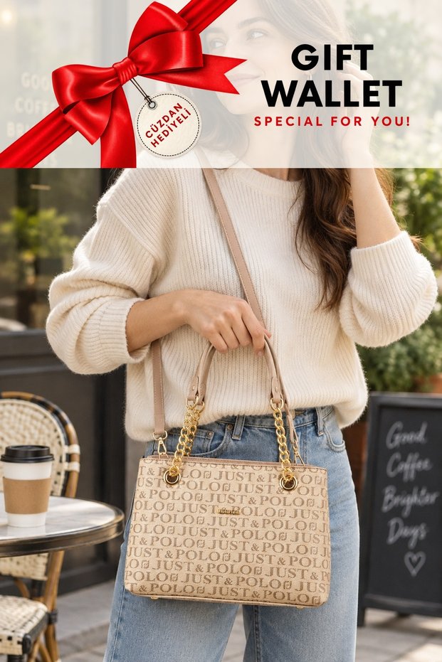 Original Women's Shoulder and Hand Bag with Mink Wallet