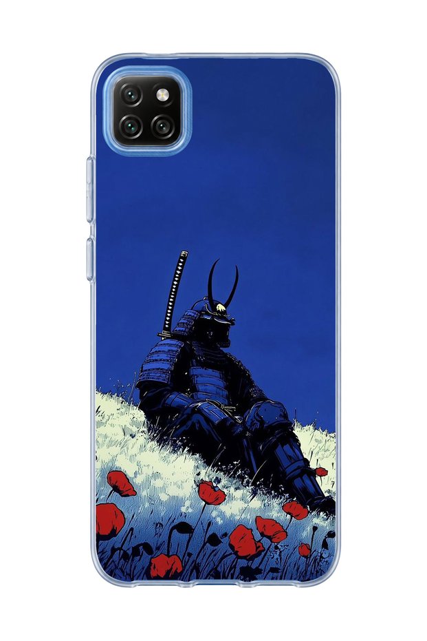Redmi 9C Compatible Blue Samurai Weasel Printed Transparent Phone Case
