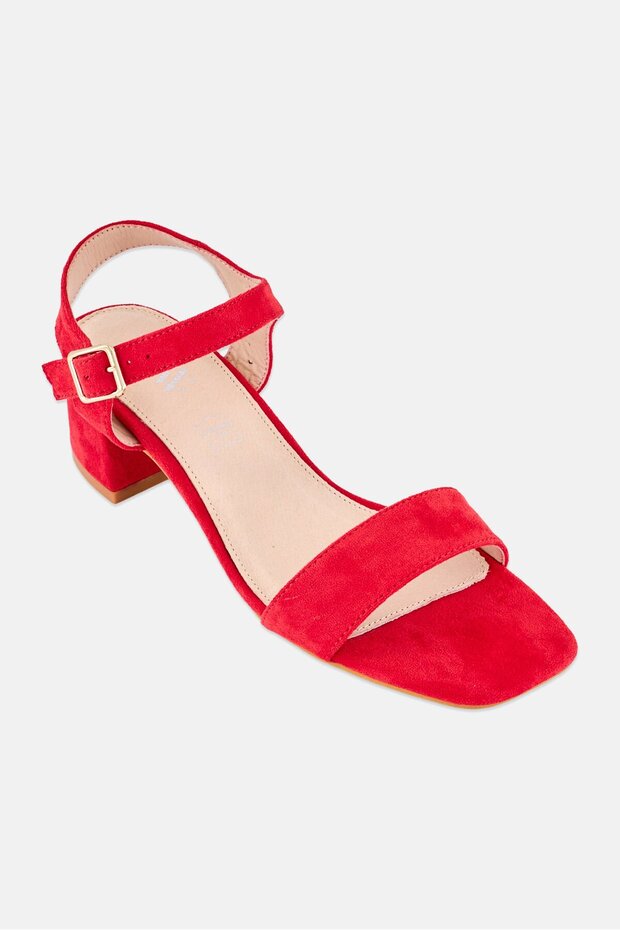 Women Laurie Adjustable Buckle Closure Sandals, Red