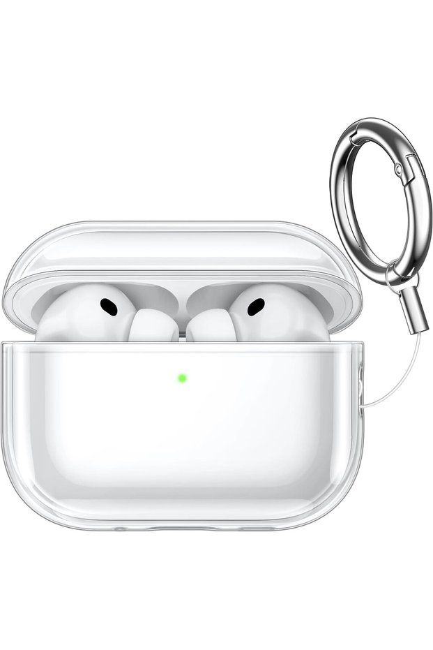 غطاء شفاف لسماعات AirPods Pro 3، مقاوم للخدوش، شفاف