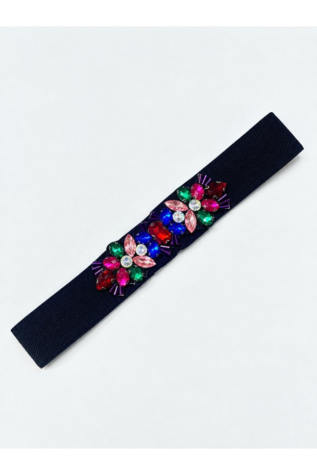 Stoned Elastic Women's Belt Dress Belt Shirt Belt