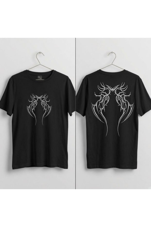 Double Star Printed 100% Cotton Crew Neck T-Shirt