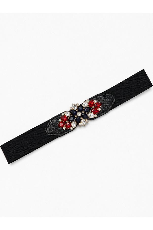 Stoned Elastic Women's Belt Dress Belt Shirt Belt