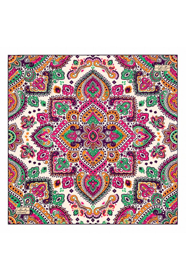 Fall Scarf 2247 08 Plum Pink Ethnic Pattern